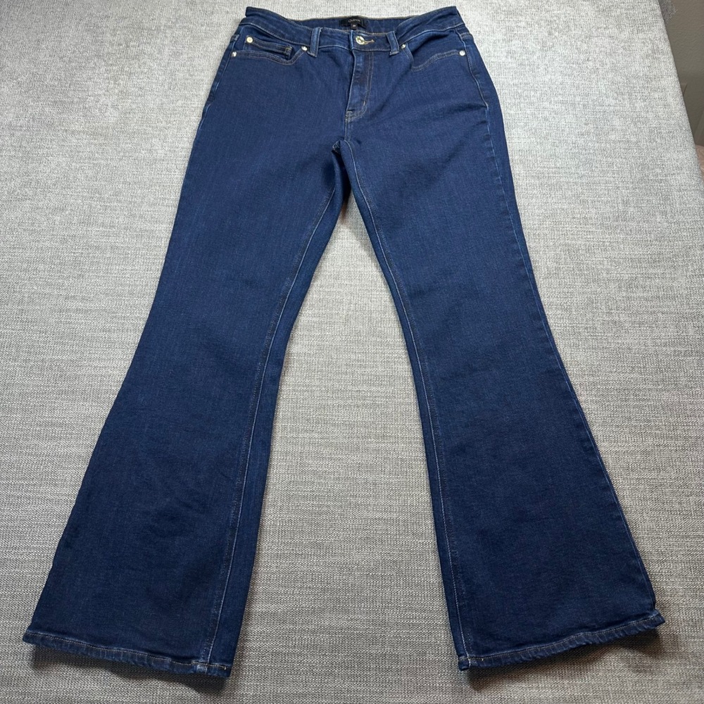 Quince Flare Leg Jeans Women 29 Dark‎ Indigo  Organic Cotton Stretch